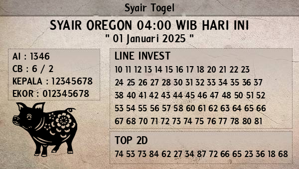 Prediksi Oregon 04:00 WIB