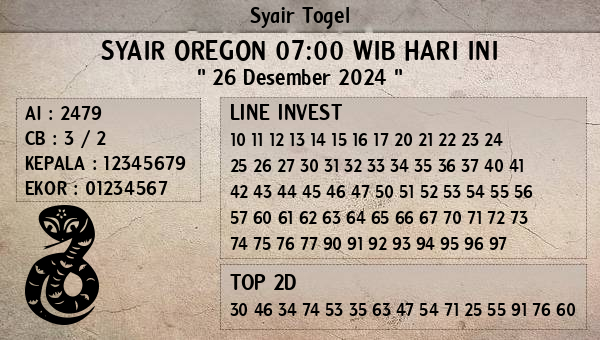 Prediksi Oregon 07:00 WIB