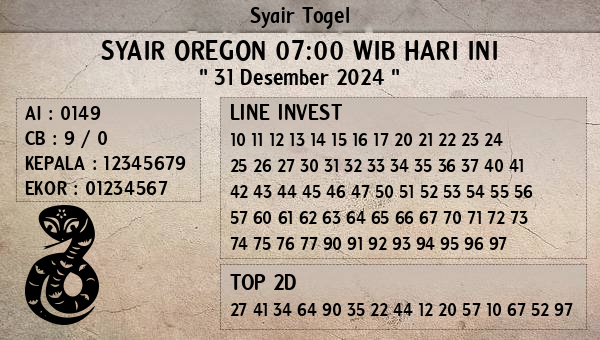 Prediksi Oregon 07:00 WIB