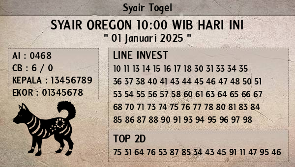 Prediksi Oregon 10:00 WIB