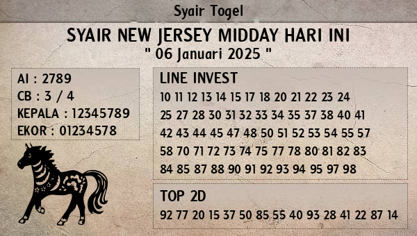 Prediksi New Jersey Midday