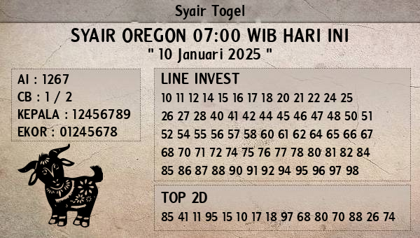 Prediksi Oregon 07:00 WIB