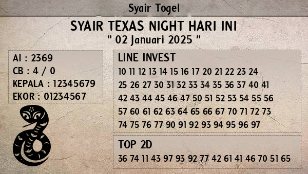 Prediksi Texas Night