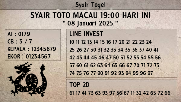 Prediksi Toto Macau 19:00