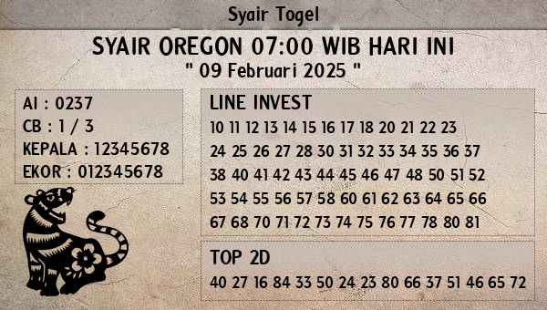 Prediksi Oregon 07:00 WIB