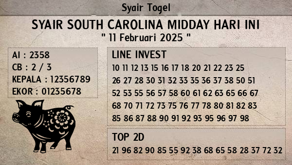 Prediksi South Carolina Midday